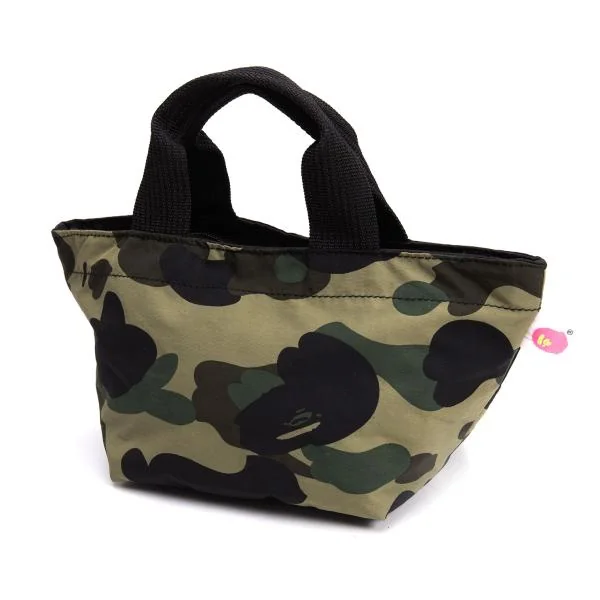 アベイシングエイプA BATHING APE BAPE カモ柄ジップポーチ カーキ黒他 K-159953_001