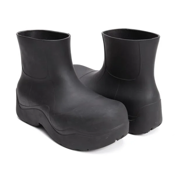 BOTTEGA VENETA Rubber Boots Black 37(About US 7) K-159954_001