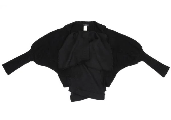 Y's Drape Rib Sleeves Wool Knit Cardigan K-159958_002