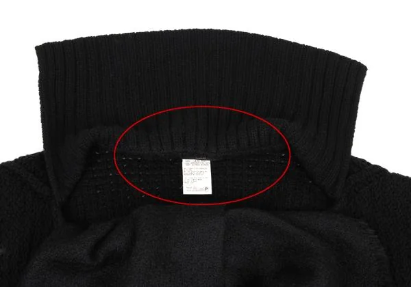 Y's Drape Rib Sleeves Wool Knit Cardigan K-159958_006
