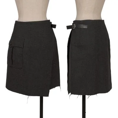 tricot COMME des GARCONS Pocket Design Wool Wrap Skirt
