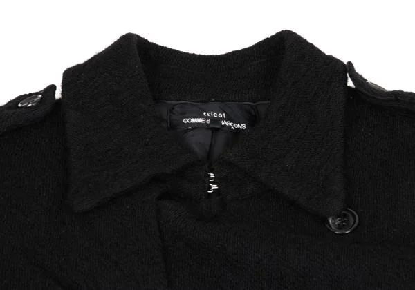 tricot COMME des GARCONS Fulling Wool Trench Coat K-159960_004