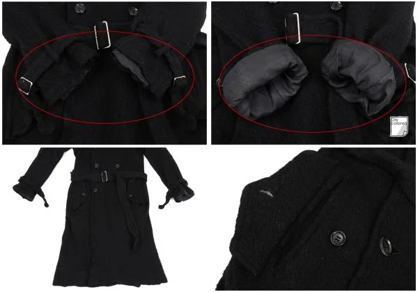 tricot COMME des GARCONS Fulling Wool Trench Coat K-159960_011