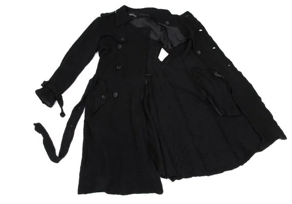 tricot COMME des GARCONS Fulling Wool Trench Coat K-159960_013