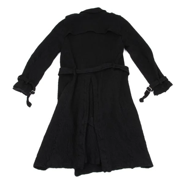 tricot COMME des GARCONS Fulling Wool Trench Coat K-159960_015