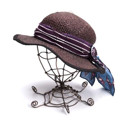 ANNA SUI Scarf Design Straw Hat