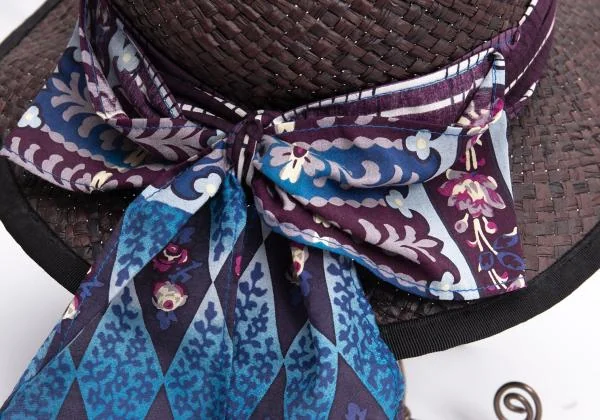 ANNA SUI Scarf Design Straw Hat K-159961_004