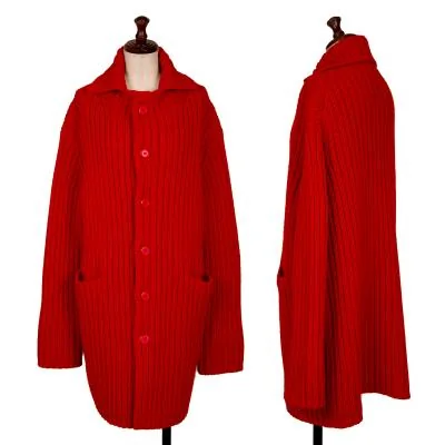 Yohji Yamamoto FEMME Wool Rib Knit Jacket