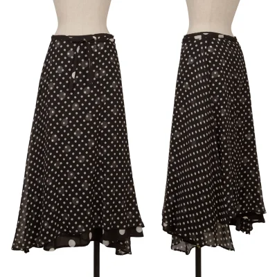 LIMI feu Silk Dot Wrap Skirt