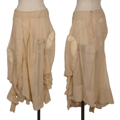 COMME des GARCONS Side Gather Asymmetry See-through Skirt