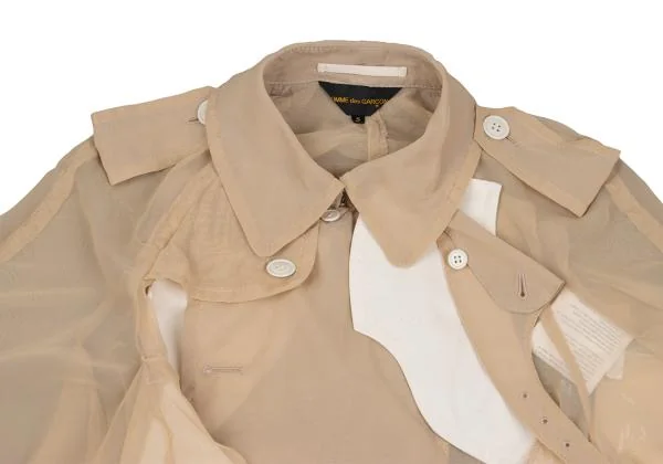 新品!コムデギャルソンCOMME des GARCONS シースルーセットアップ ベージュS K-159976_004