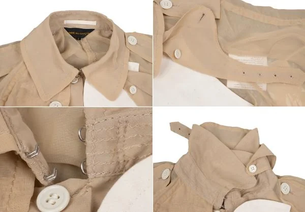 新品!コムデギャルソンCOMME des GARCONS シースルーセットアップ ベージュS K-159976_005
