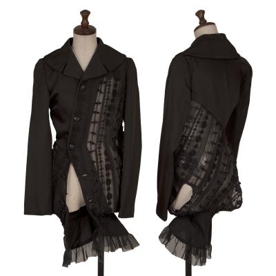 COMME des GARCONS Floral Ribbon Embellished See-through Jacket