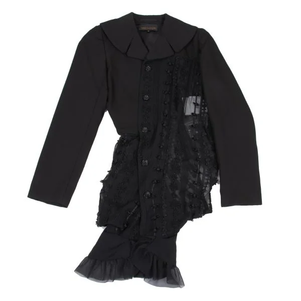 COMME des GARCONS Floral Ribbon Embellished See-through Jacket K-159982_002