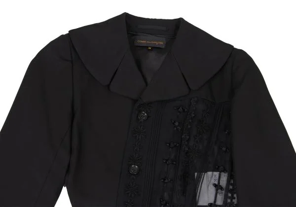 COMME des GARCONS Floral Ribbon Embellished See-through Jacket K-159982_003