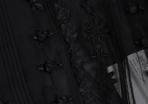 COMME des GARCONS Floral Ribbon Embellished See-through Jacket K-159982_006