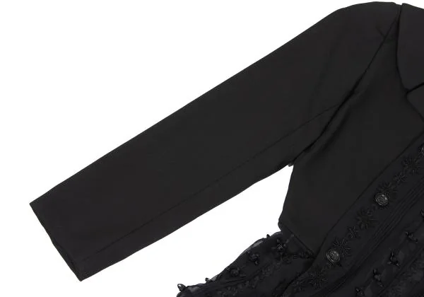 COMME des GARCONS Floral Ribbon Embellished See-through Jacket K-159982_007