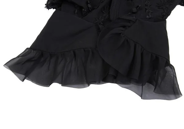 COMME des GARCONS Floral Ribbon Embellished See-through Jacket K-159982_010