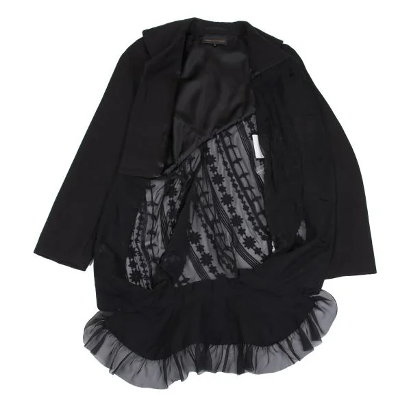 COMME des GARCONS Floral Ribbon Embellished See-through Jacket K-159982_011