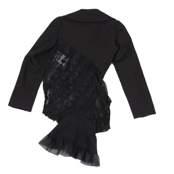 COMME des GARCONS Floral Ribbon Embellished See-through Jacket K-159982_012