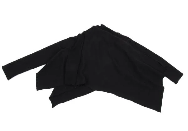 コムデギャルソンCOMME des GARCONS インサイドアウトアシンメトリーニットカーディガン 黒F K-159984_002