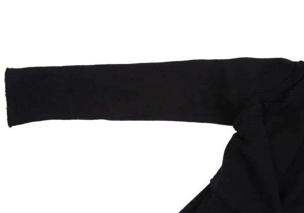 コムデギャルソンCOMME des GARCONS インサイドアウトアシンメトリーニットカーディガン 黒F K-159984_004