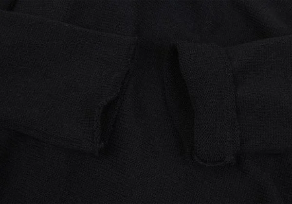 コムデギャルソンCOMME des GARCONS インサイドアウトアシンメトリーニットカーディガン 黒F K-159984_005