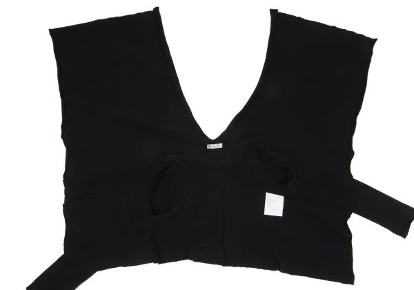 コムデギャルソンCOMME des GARCONS インサイドアウトアシンメトリーニットカーディガン 黒F K-159984_008