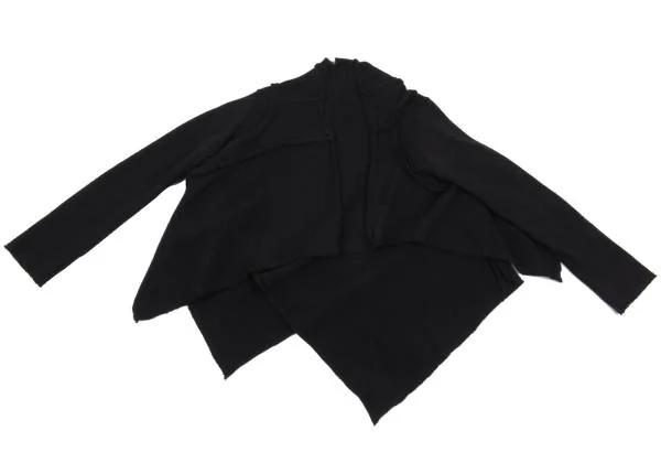 コムデギャルソンCOMME des GARCONS インサイドアウトアシンメトリーニットカーディガン 黒F K-159984_009