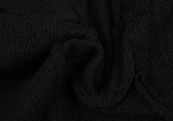 コムデギャルソンCOMME des GARCONS インサイドアウトアシンメトリーニットカーディガン 黒F K-159984_011