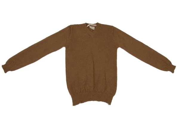 コムデギャルソンCOMME des GARCONS アルパカVネックニットセーター 茶M位 K-159986_002