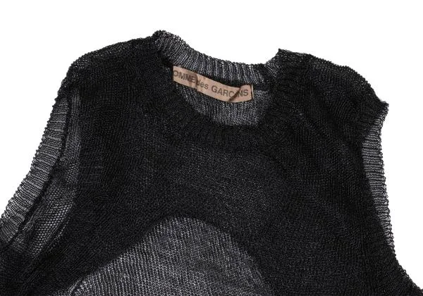 COMME des GARCONS Dyed Center Circle Cutting Sleeveless Mesh Top K-159987_003