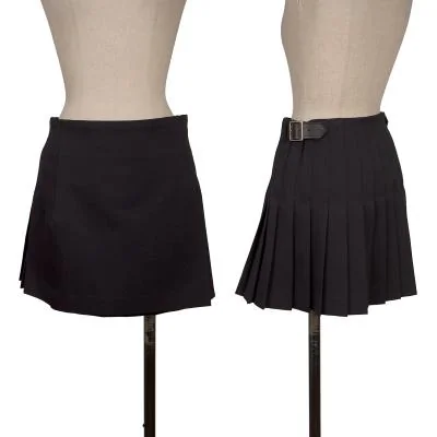 COMME des GARCONS Poly Belted Pleats Wrap Skirt