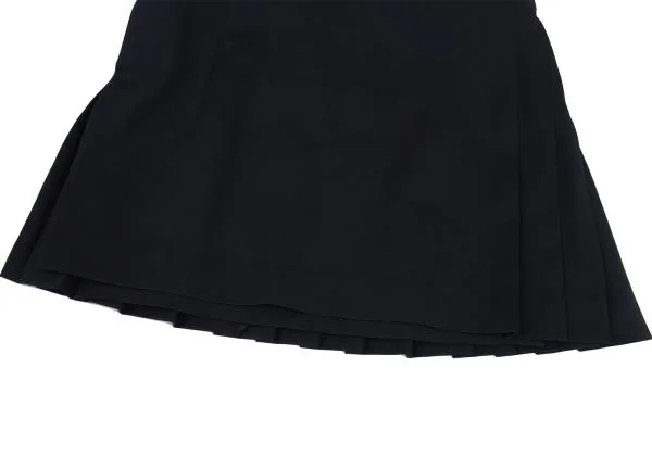 コムデギャルソンCOMME des GARCONS ポリベルテッドプリーツラップスカート 紺M K-159988_004