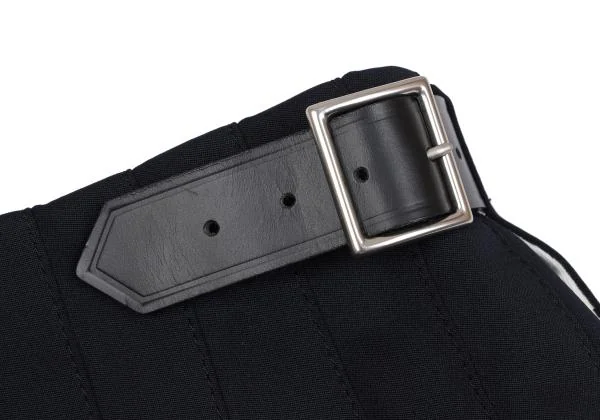 コムデギャルソンCOMME des GARCONS ポリベルテッドプリーツラップスカート 紺M K-159988_006