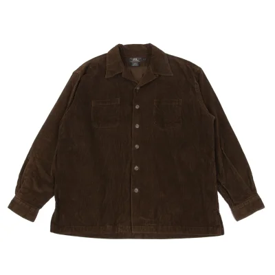 RRL Corduroy Open Collar Shirt Jacket