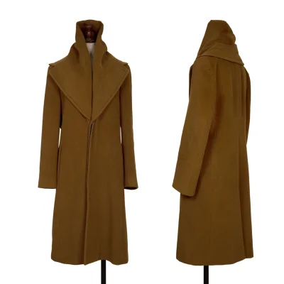 Jean Paul GAULTIER FEMME Angola Blend Draped Collar Coat
