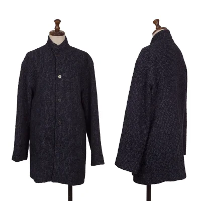 JURGEN LEHL Wool Silk Woven Stand Collar Jacket