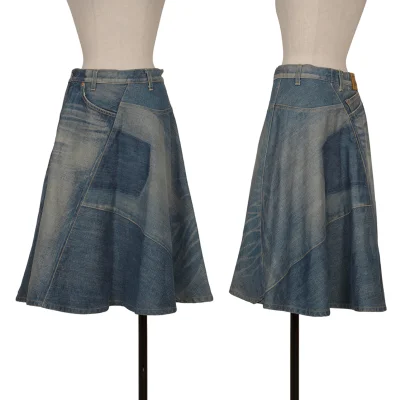 JUNYA WATANABE COMME des GARCONS denim Re-made Design Flare Skirt