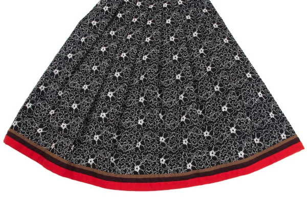 robe de chambre COMME des GARCONS Floral Embroidery Wool Flare Skirt K-160059_006