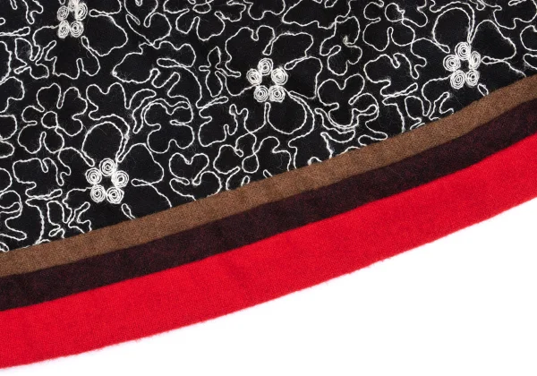 robe de chambre COMME des GARCONS Floral Embroidery Wool Flare Skirt K-160059_007