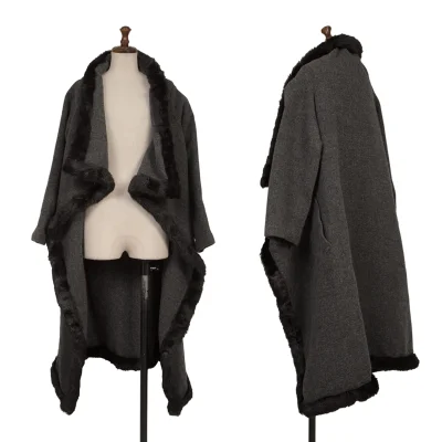 tricot COMME des GARCONS Synthetic Fur Trim Coat