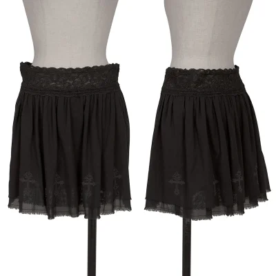 Hysterics Waist Lace Switching Cross Embroidery Skirt