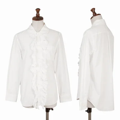 tricot COMME des GARCONS Lace Frill Patch Round Collar Shirt