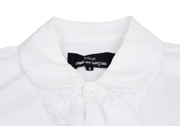 tricot COMME des GARCONS Lace Frill Patch Round Collar Shirt K-160106_005