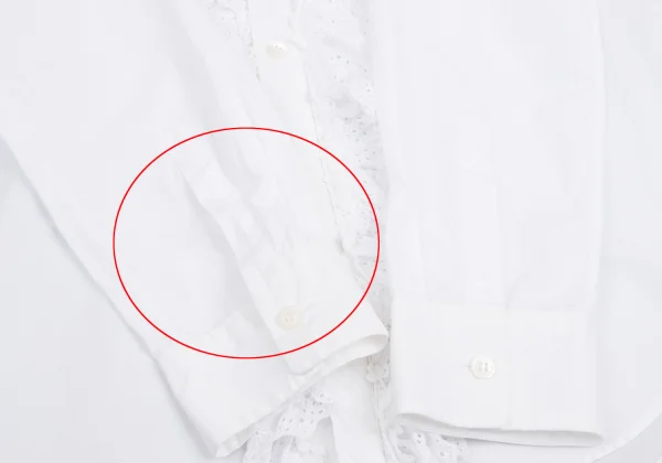 tricot COMME des GARCONS Lace Frill Patch Round Collar Shirt K-160106_011