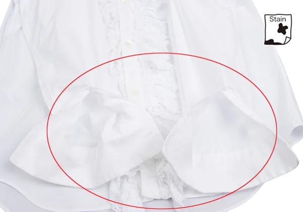 tricot COMME des GARCONS Lace Frill Patch Round Collar Shirt K-160106_014