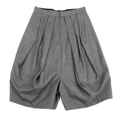 JUNYA WATANABE COMME des GARCONS Wool Tuck Dropped Crotch Shorts