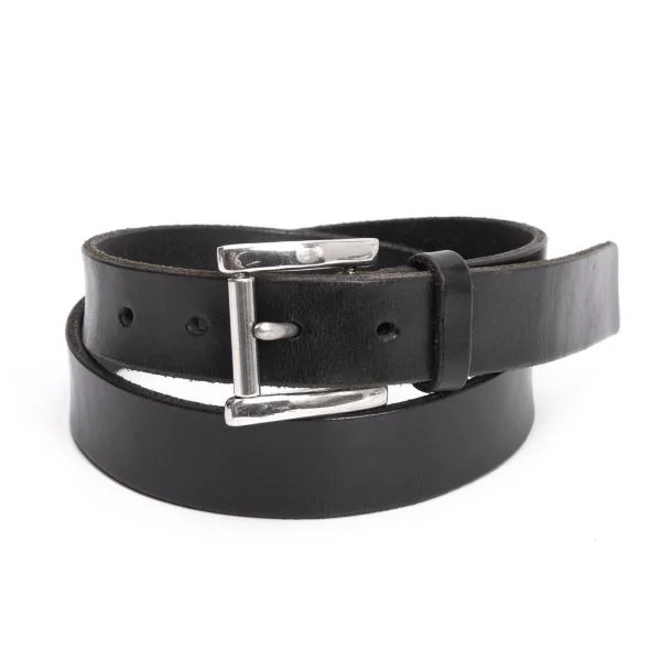 ヨウジヤマモト プールオムYohji Yamamoto POUR HOMME スクエアバックルレザーベルト 黒 K-160119_001