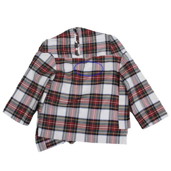 tricot COMME des GARCONS Check Ribbon Blouse K-160127_010